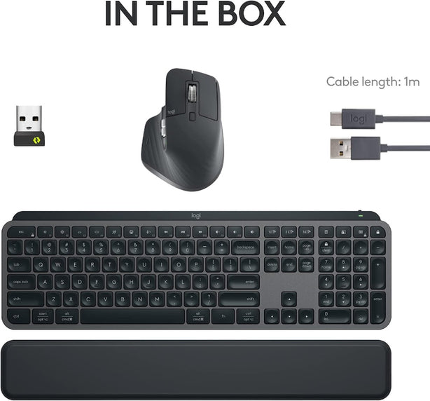 Logitech Mx Keys S Bluetooth & Wireless Combo Graphite * Contain Of Mx Keys & Master 3S *