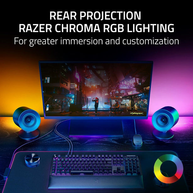 Razer Nommo V2 Pro - Full-Range 2.1 Pc Gaming Speakers With Wireless Subwoofer - Eu/Idn + Uk/My/Sg/Uae Packaging
