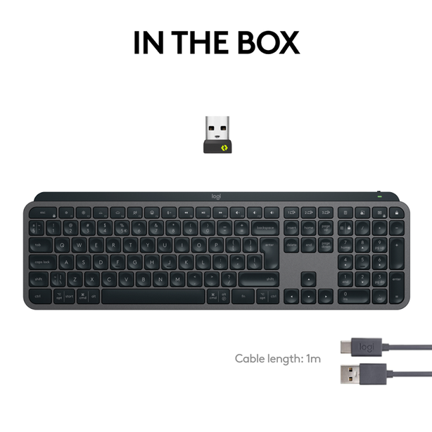Logitech Mx Keys S Illuminated Wireless And Bluetooth Keyboard - Graphite