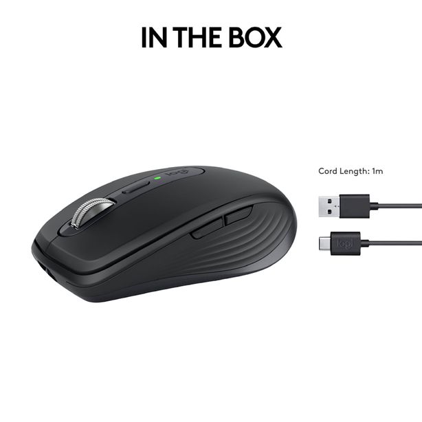 Logitech Mx Anywhere 3S Wireless Bluetooth Silent Mouse Graphite