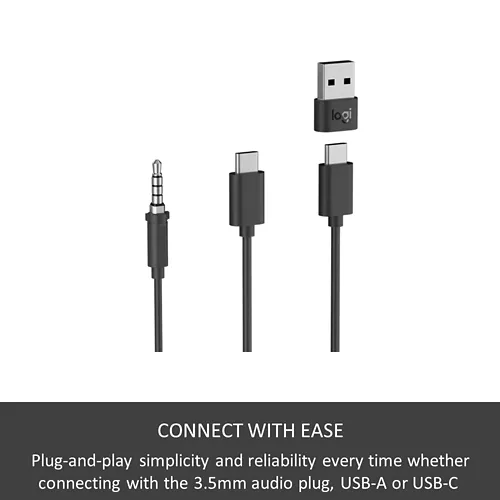 Logitech Zone Wired Earbuds Teams 3.5mm/ Type-C/ USB-A