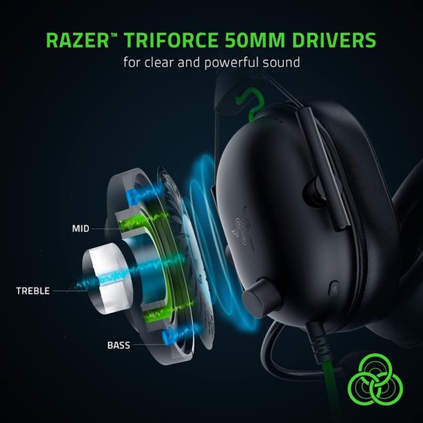 Razer Blackshark V2 X - Wired Gaming Headset - Quartz Edition