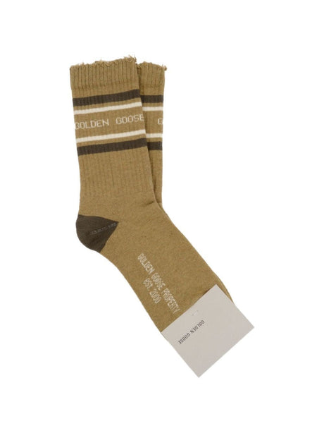 Golden Goose Cotton Blend Socks - Beige