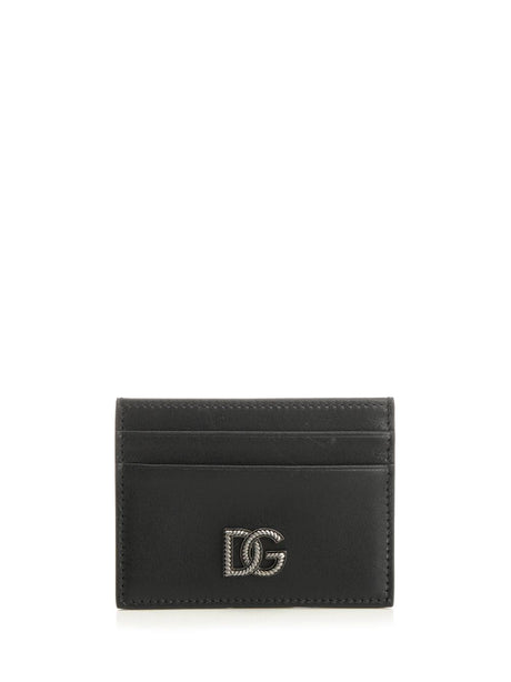 Dolce & Gabbana Calfskin Card Holder - Black
