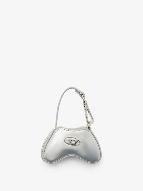 Diesel Play Charm shiny keychain - Bianco
