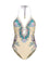 Zimmermann Indra crochet detail One-Piece Swimsuit - Cream Scarf Floral