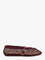 Alaia Mesh Ballet Flats - Rouge Grenat