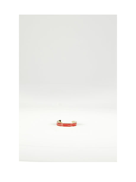 Celine SMALL CUFF - Red / Gold