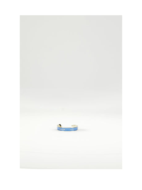 Celine SMALL CUFF - Sky Blue / Gold