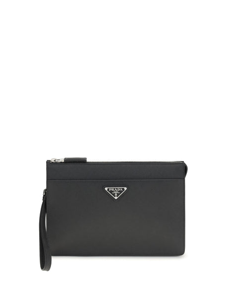 Prada Leather Pouch - Black