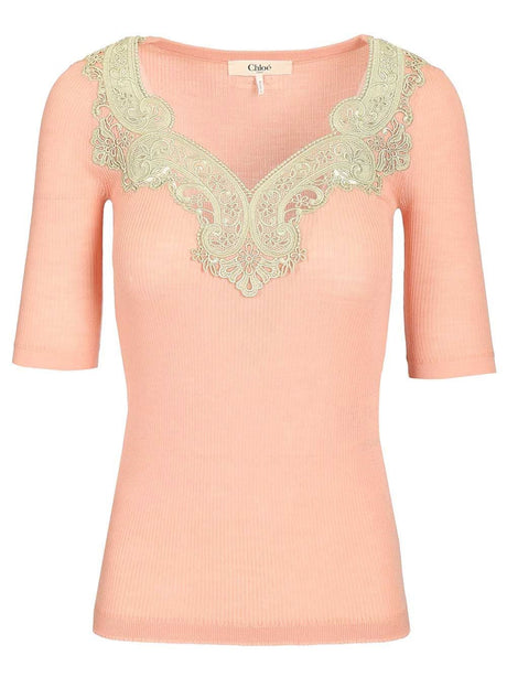 Chloe' Fitted Pullover - Rose