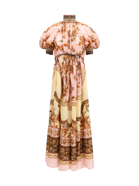 Zimmermann Aster Billow Dress - Mauve Jacobean