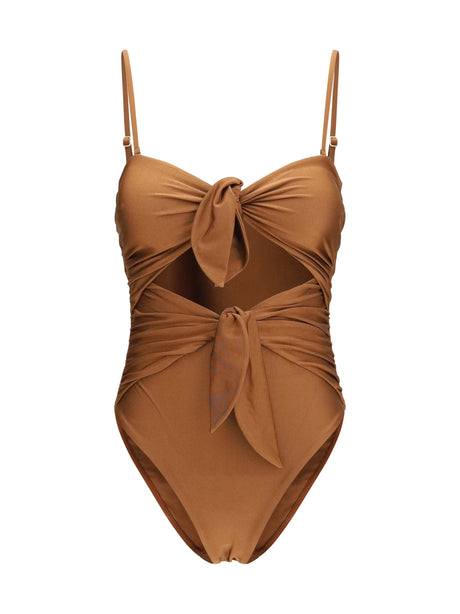 Zimmermann Aster Swimsuit - Walnut