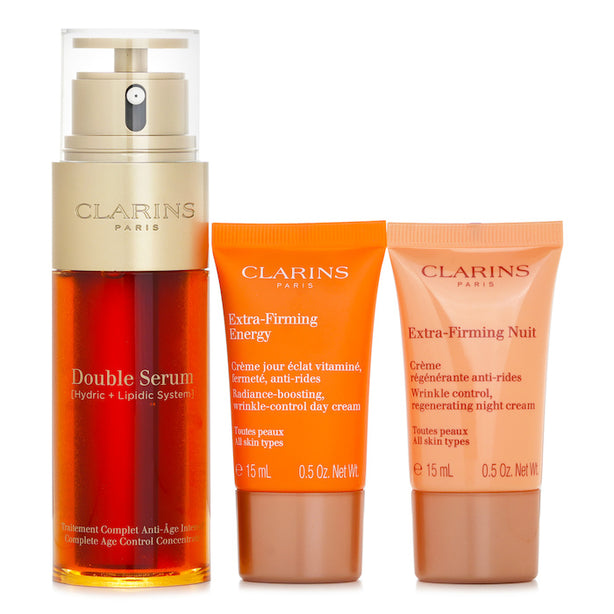 Double Serum & Extra-firming Collection: Double Serum 50ml + Day Cream 15ml + Night Cream 15ml + Bag(unboxed) - 3pcs+1bag