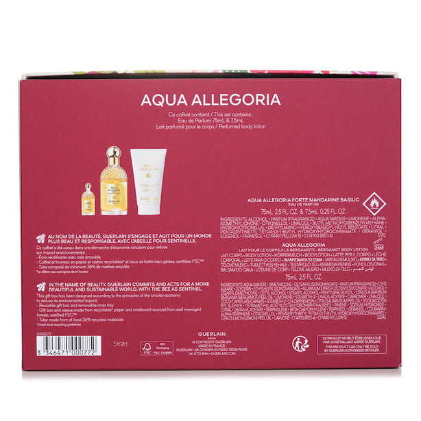 Aqua Allegoria Forte Mandarine Basilic Gift Set Edp 75ml+7.5ml+ Body Lotion 75ml - 3pcs