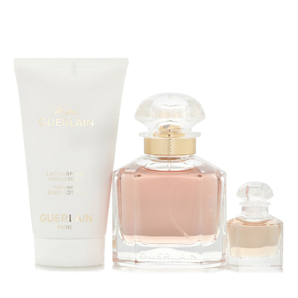 Mon Guerlain Eau De Parfum Gift Set Edp 50ml+5ml+body Lotion 75ml - 3pcs