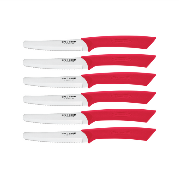 Spectrum by Scanpan 6pc. Steak Knife Set, Red (Local Delivery Only)