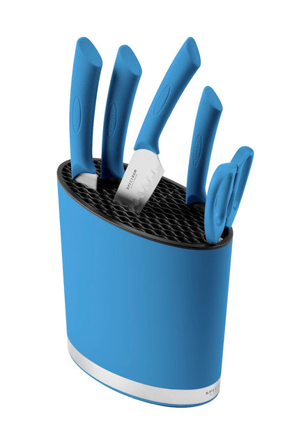 Spectrum by Scanpan Universal Knife Block, Silver Lake Blue (Local Delivery Only)