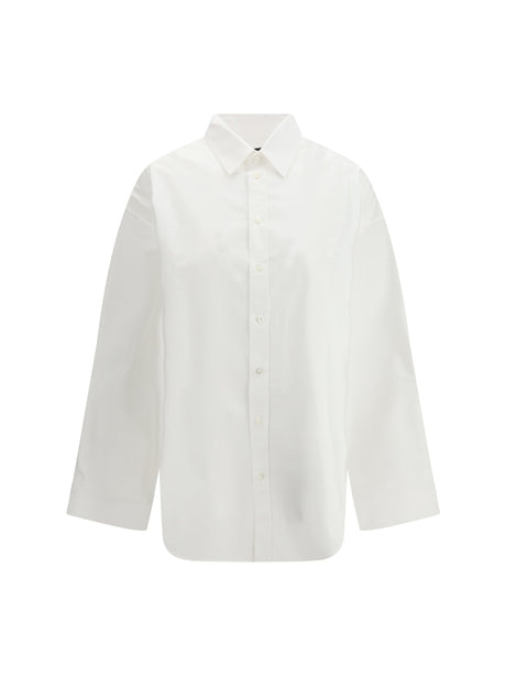 Balenciaga Lace-up cotton Shirt - White