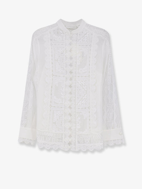 Zimmermann Aster cotton shirt - Ivory