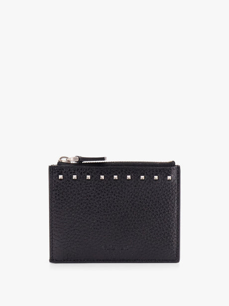 Valentino Garavani Valentino Garavani rockstud leather card holder - Nero