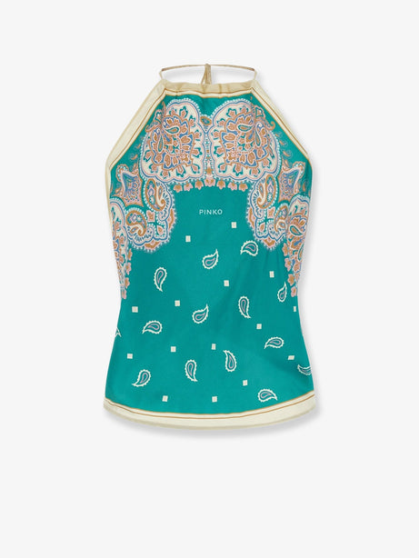 Pinko Viscose and silk blend Synchro top - Multicolore