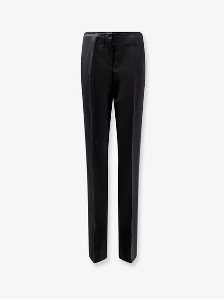 Toteme Easy Raw Edge viscose and linen trousers - Black
