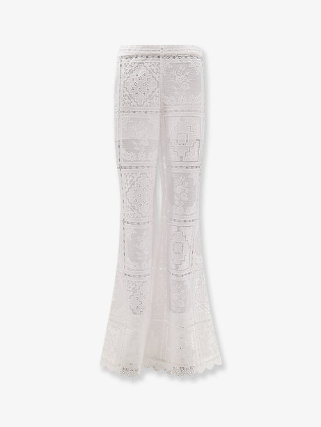 Zimmermann Aster embroidered trousers - Ivory