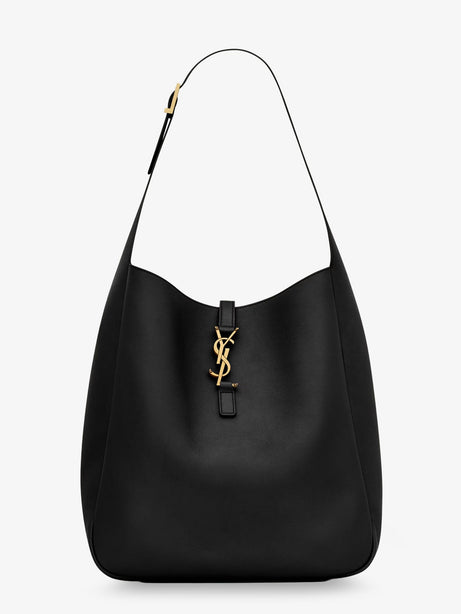 Saint Laurent Le 5 à 7 hammered leather shoulder bag - Nero