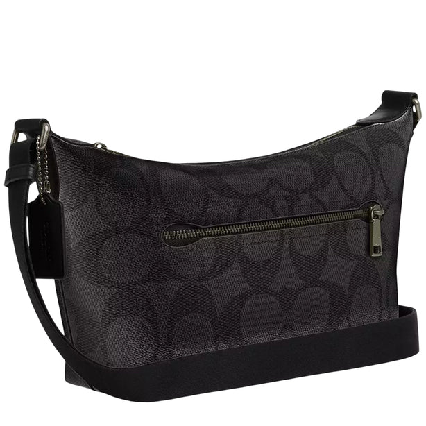 Coach Small Finn Crossbody Bag With Pouch In Maxi Signature Canvas - Charcoal/ Black CCG19