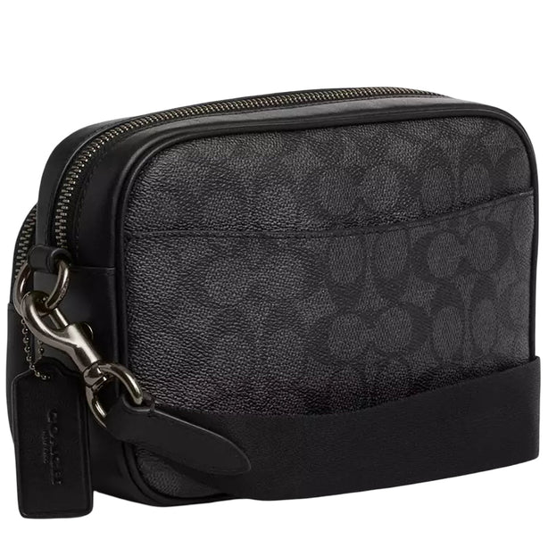 Coach Finlay Crossbody Bag In Signature Canvas - Charcoal/ Black CDB25