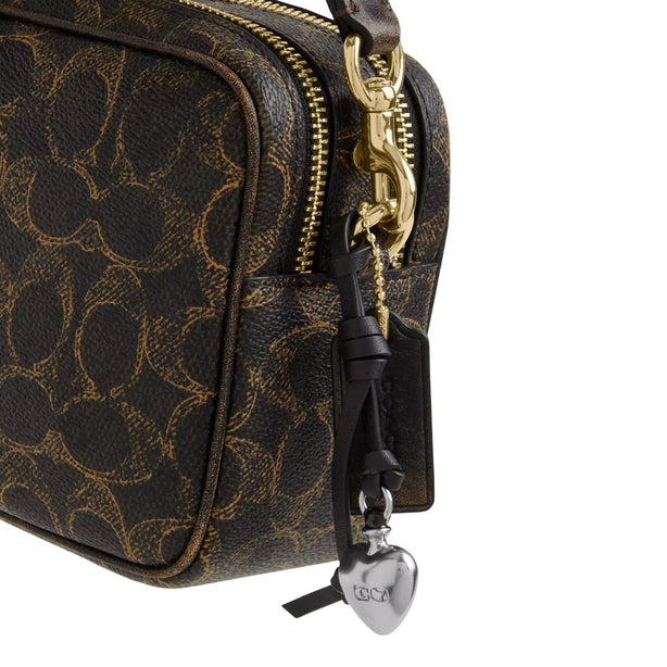 Coach Mini Carey Crossbody Bag In Loved Signature Canvas - Brown CEK73