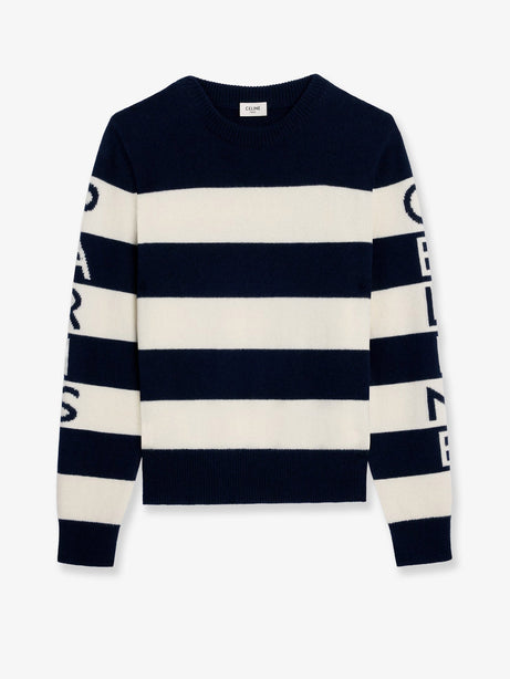 Celine Striped wool sweater - Ecru/Navy