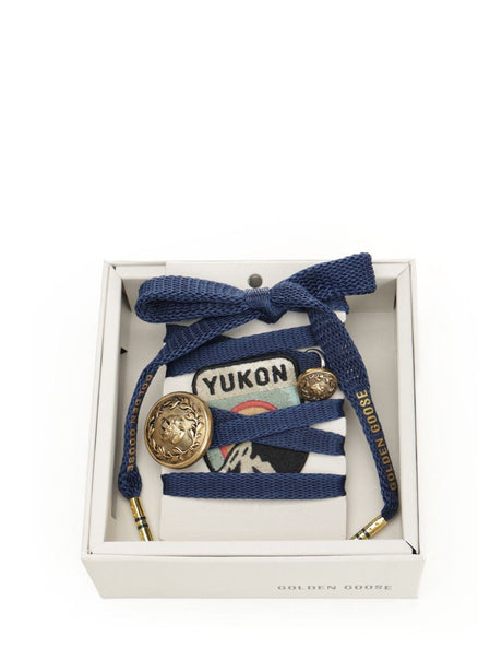 Golden Goose Laces With Applied Buttons - Blue
