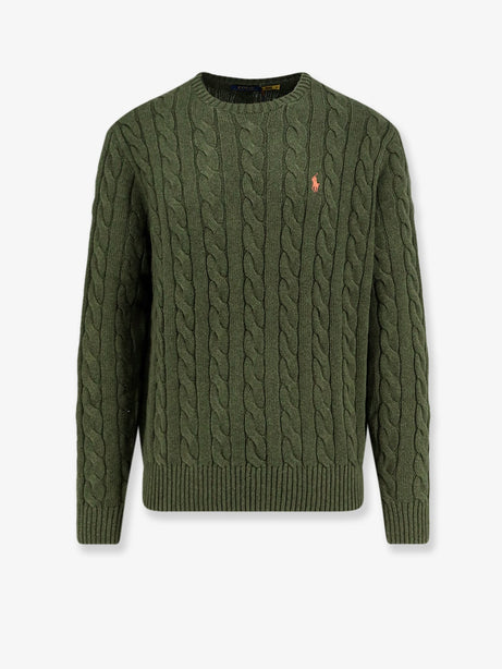 Polo Ralph Lauren Cotton sweater with embroidered logo on the front - Garden Trail Heather