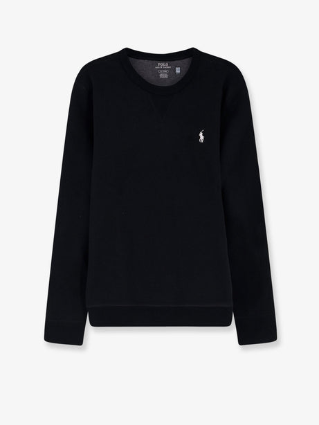 Polo Ralph Lauren Cotton blend sweatshirt with front embroidered logo - Polo Black Cream Pp