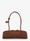 Alaia Teckel Medium suede shoulder bag - Terre D'Ombre 2