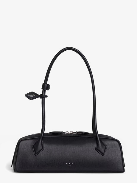 Alaia Le Teckel Medium leather shoulder bag - Noir