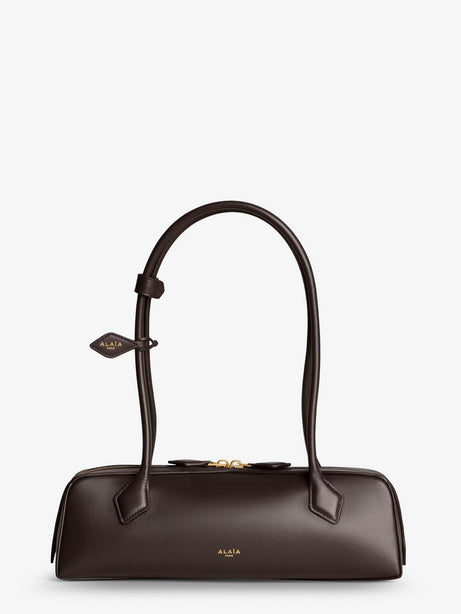 Alaia Le Teckel Medium leather shoulder bag - Brun Fume