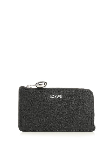 Loewe Pebble Square Card Holder - Black