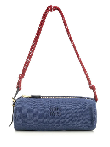 Miu Miu Pouch In Gabardine - Black