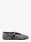 Alaia Leather ballet flats with rhinestones - Noir