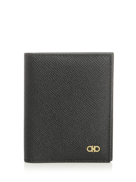 Ferragamo Leather Card Holder - Black