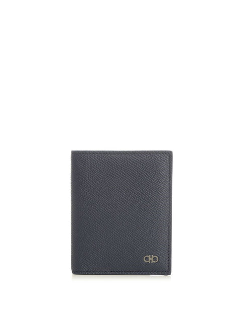 Ferragamo Gancini Credit Card Holder - Blue
