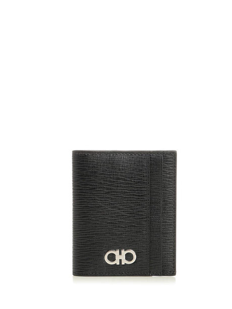 Ferragamo Gancini Credit Card Holder - Black