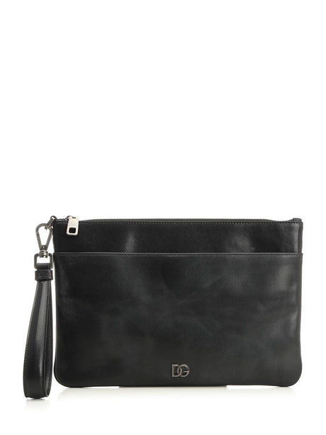 Dolce & Gabbana Storm Calfskin Toiletry Bag - Black