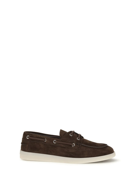 Prada Suede boat Loafers - Moro