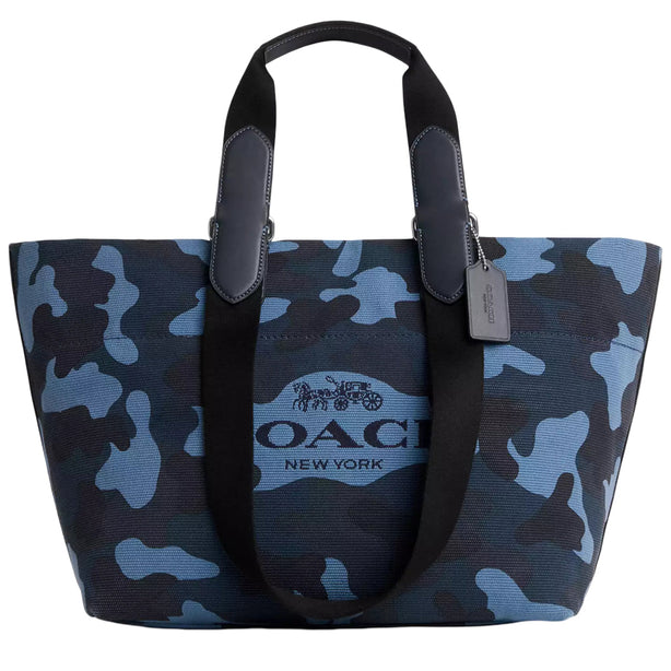 Coach Small Tour Tote Bag With Camo Print - Blue Multi CDQ74