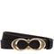 Coach Signature Buckle Belt, 25 Mm in Black/ Gold C1725 (M)