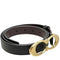 Coach Signature Buckle Belt, 25 Mm in Black/ Gold C1725 (M)